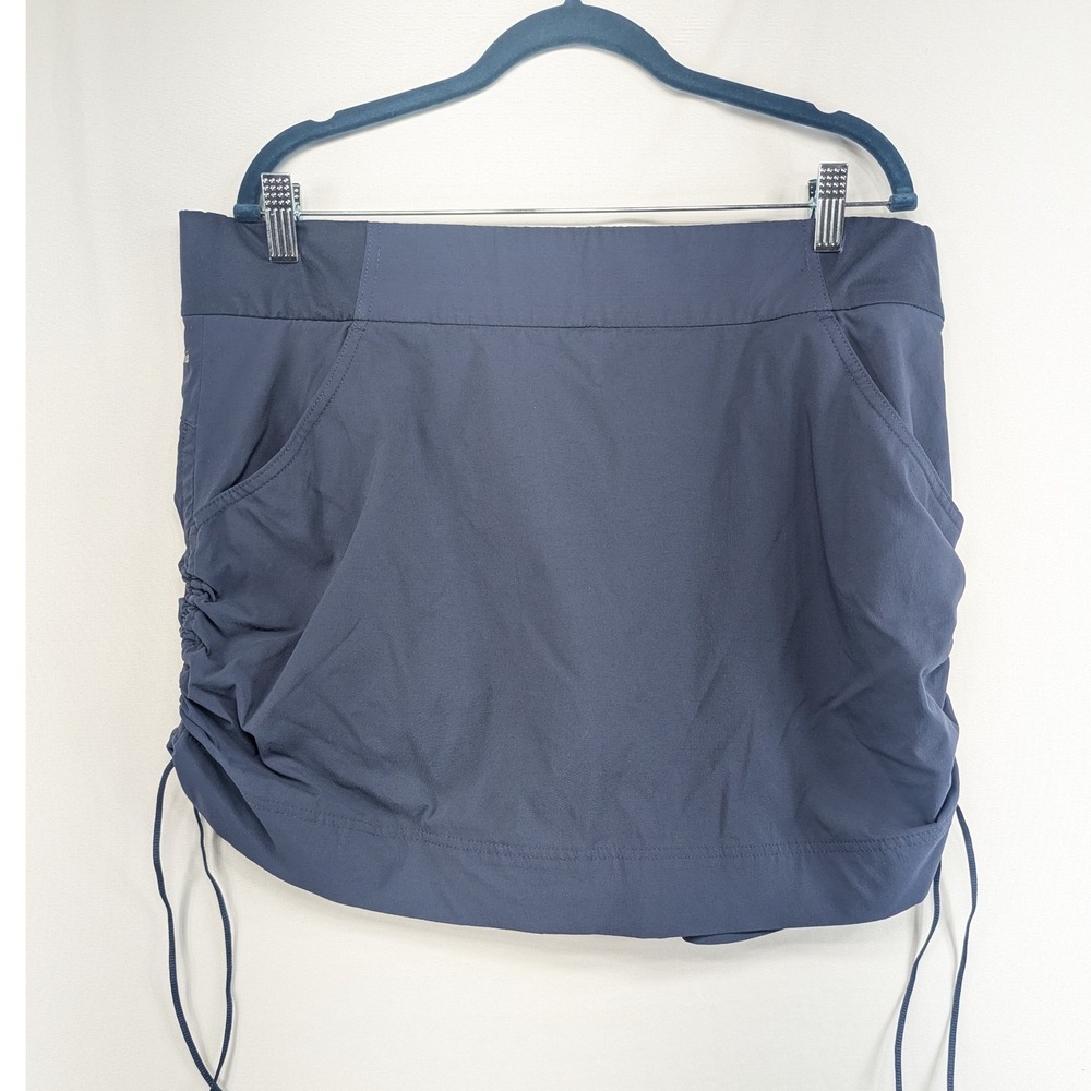 Columbia Navy Blue Cinched Side Adjustable Outdoor Hiking Skirt Womens XL